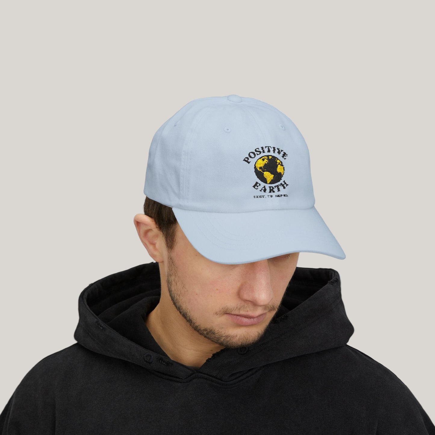 Positive Earth Classic Dad Cap | Positive Vibe Hat | Unisex Gift for Nature Lovers | Eco-Friendly Accessory | Casual Style Printify