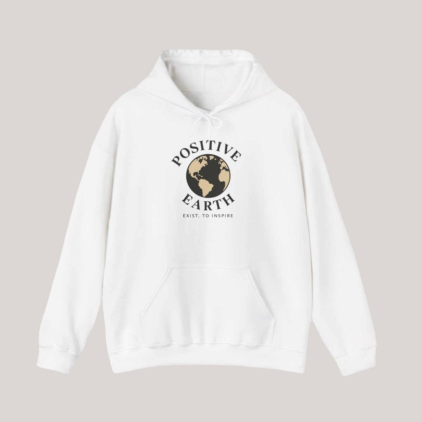 Positive Earth Hoodie - Eco-Friendly Sweatshirt, Earth Day Gift, Unisex Pullover, Sustainable Fashion, Comfort Wear Printify
