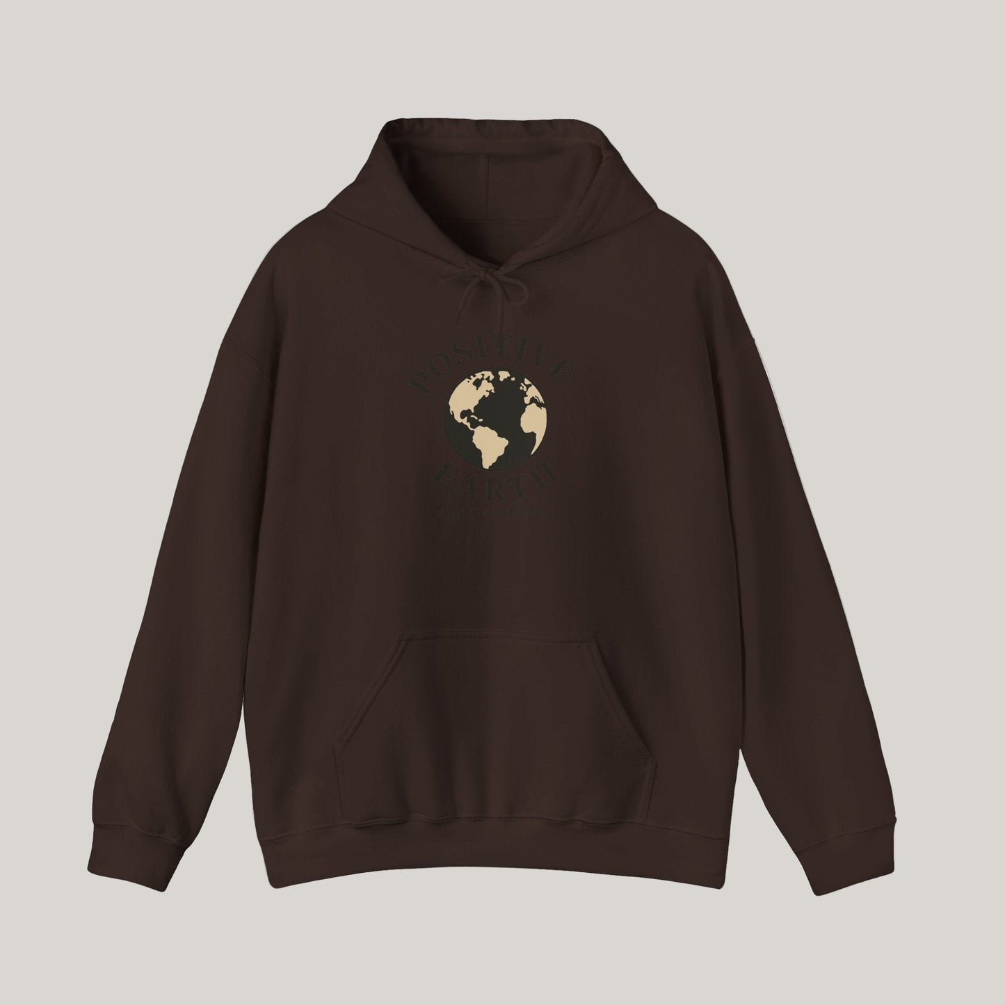 Positive Earth Hoodie - Eco-Friendly Sweatshirt, Earth Day Gift, Unisex Pullover, Sustainable Fashion, Comfort Wear Printify