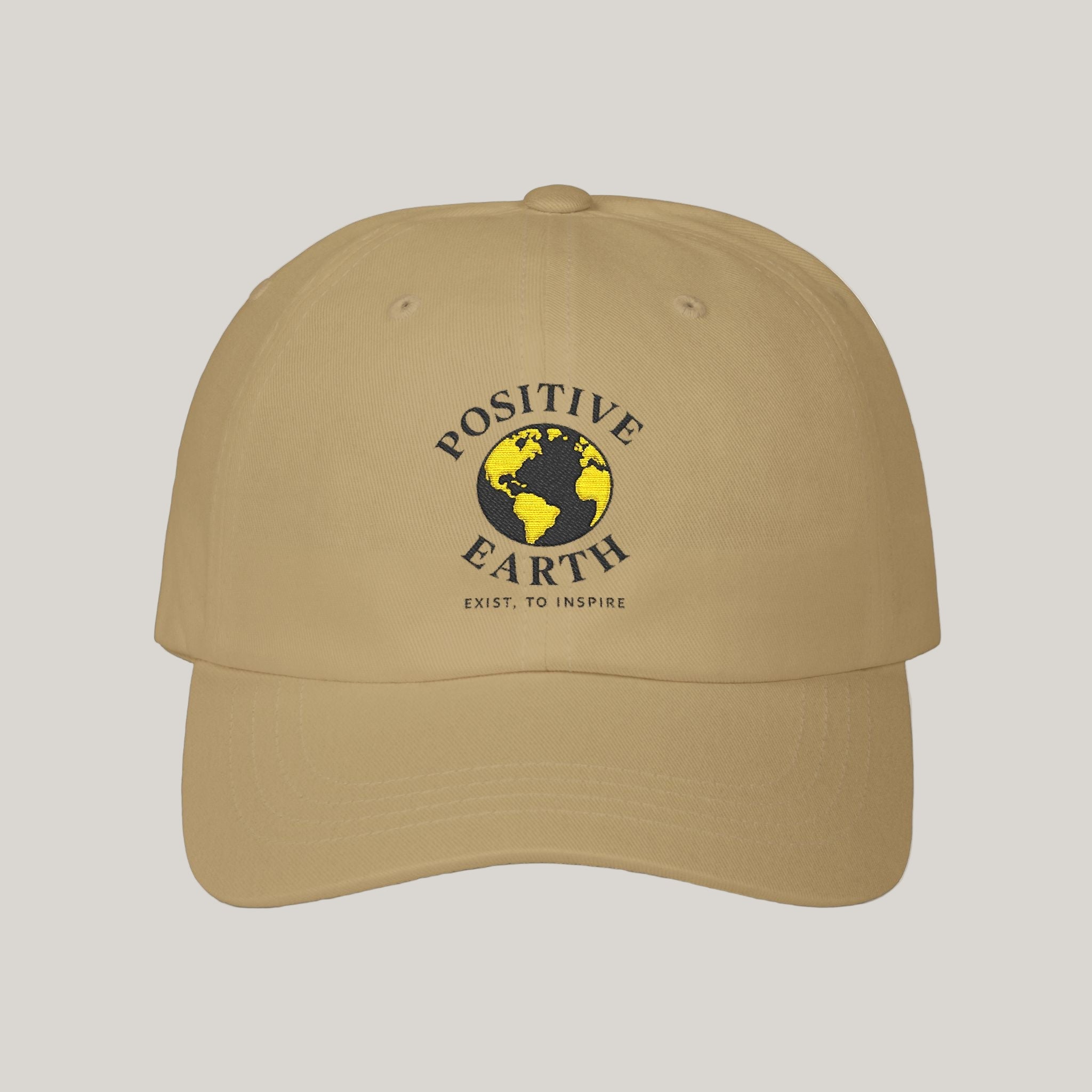 Positive Earth Classic Dad Cap | Positive Vibe Hat | Unisex Gift for Nature Lovers | Eco-Friendly Accessory | Casual Style Printify