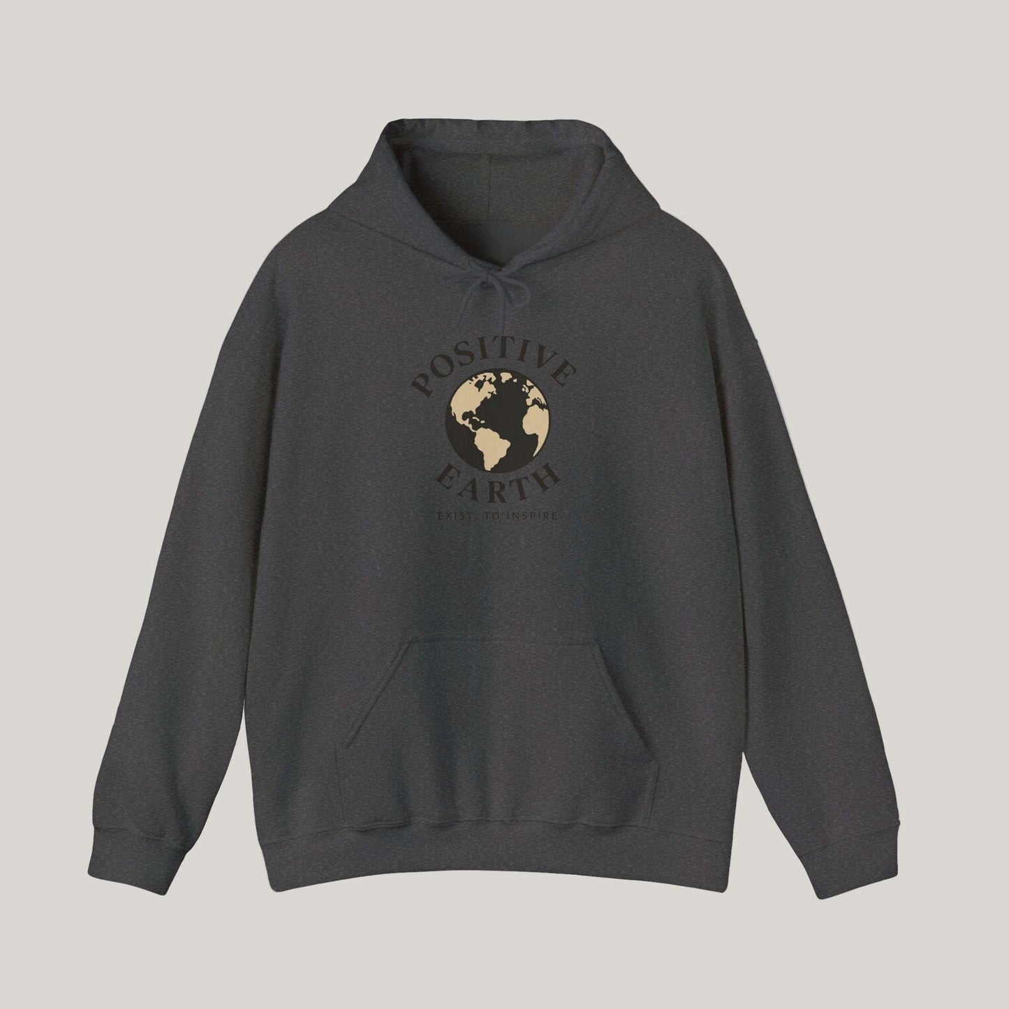 Positive Earth Hoodie - Eco-Friendly Sweatshirt, Earth Day Gift, Unisex Pullover, Sustainable Fashion, Comfort Wear Printify