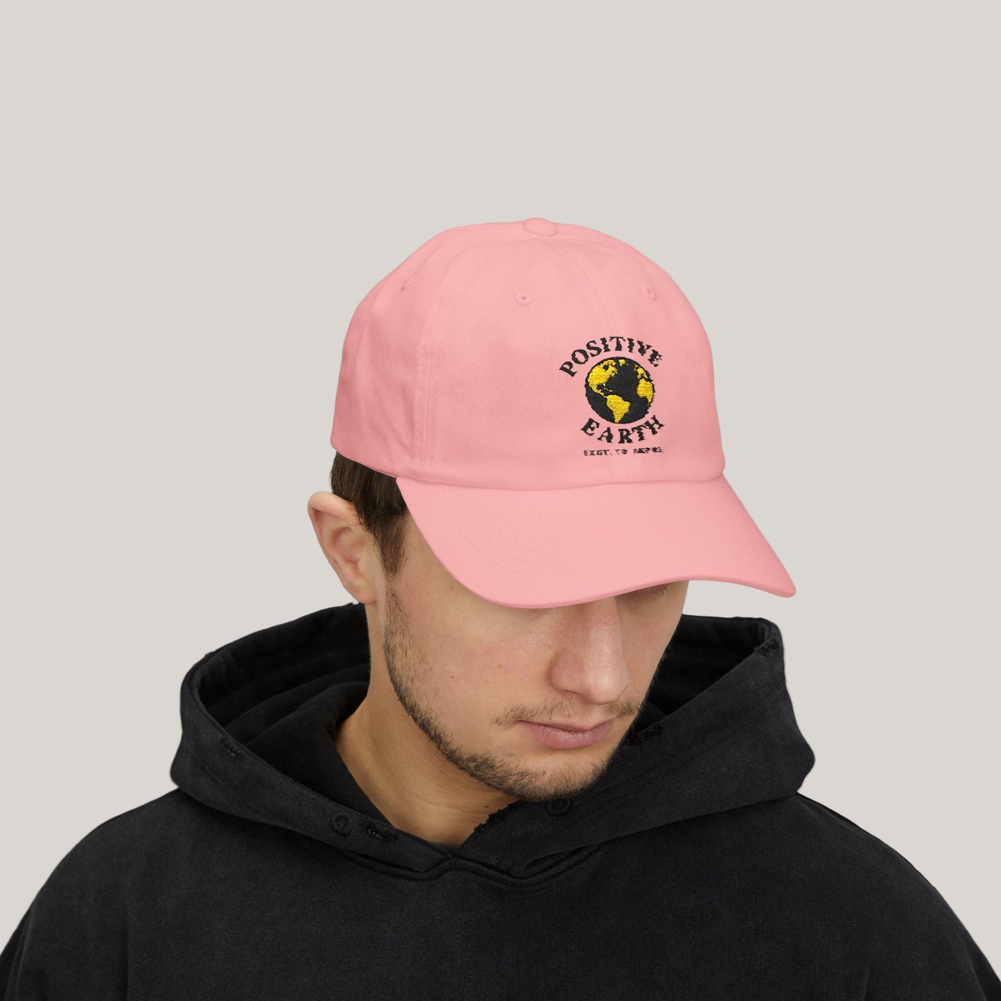 Positive Earth Classic Dad Cap | Positive Vibe Hat | Unisex Gift for Nature Lovers | Eco-Friendly Accessory | Casual Style Printify