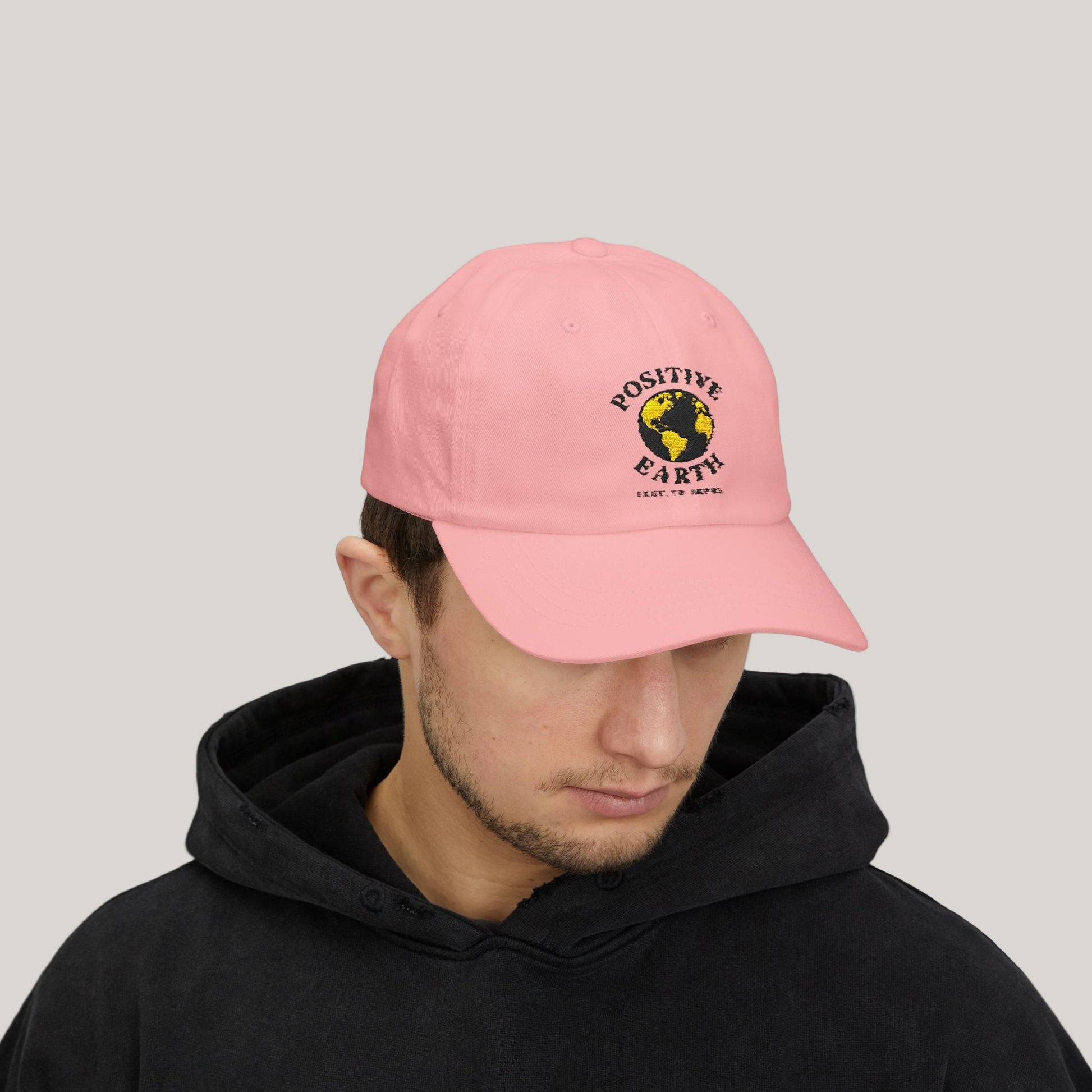 Positive Earth Classic Dad Cap | Positive Vibe Hat | Unisex Gift for Nature Lovers | Eco-Friendly Accessory | Casual Style Printify
