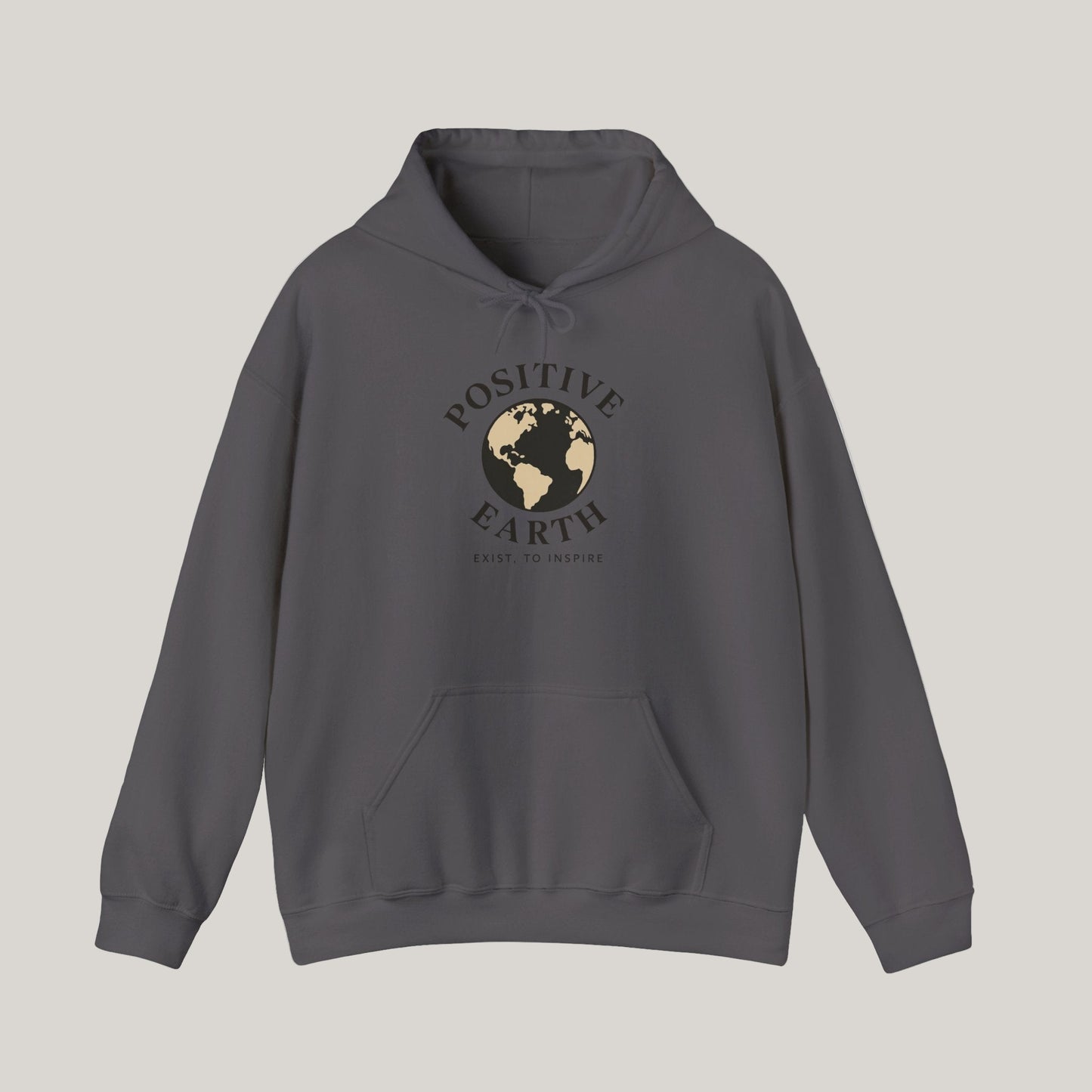 Positive Earth Hoodie - Eco-Friendly Sweatshirt, Earth Day Gift, Unisex Pullover, Sustainable Fashion, Comfort Wear Printify