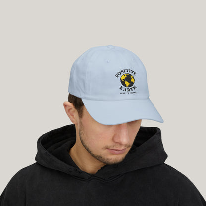 Positive Earth Classic Dad Cap | Positive Vibe Hat | Unisex Gift for Nature Lovers | Eco-Friendly Accessory | Casual Style Printify
