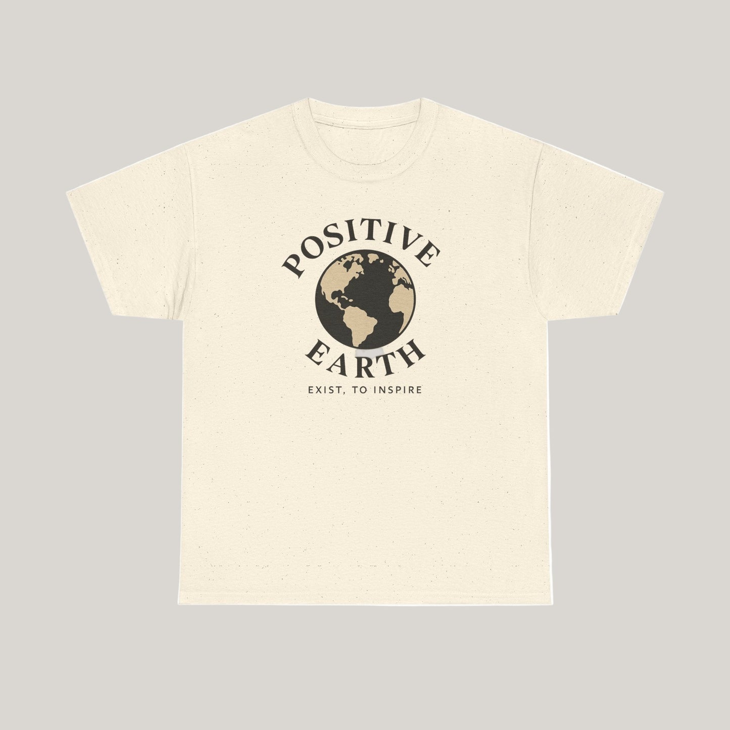 Positive Earth Unisex Heavy Cotton Tee, Eco-Friendly Shirt, Inspiring Gift, Casual Wear, Earth Day Apparel, Positive Message Tee Printify
