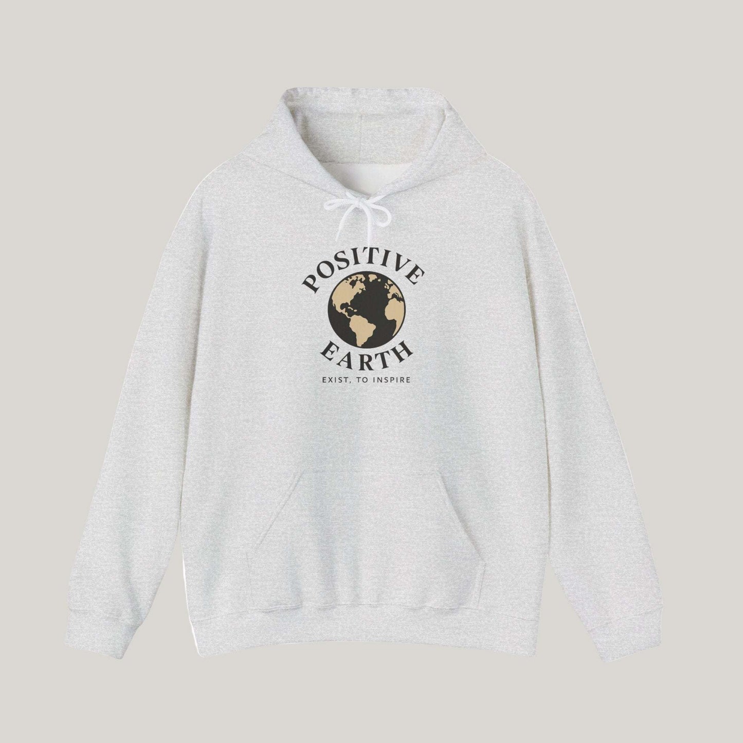 Positive Earth Hoodie - Eco-Friendly Sweatshirt, Earth Day Gift, Unisex Pullover, Sustainable Fashion, Comfort Wear Printify
