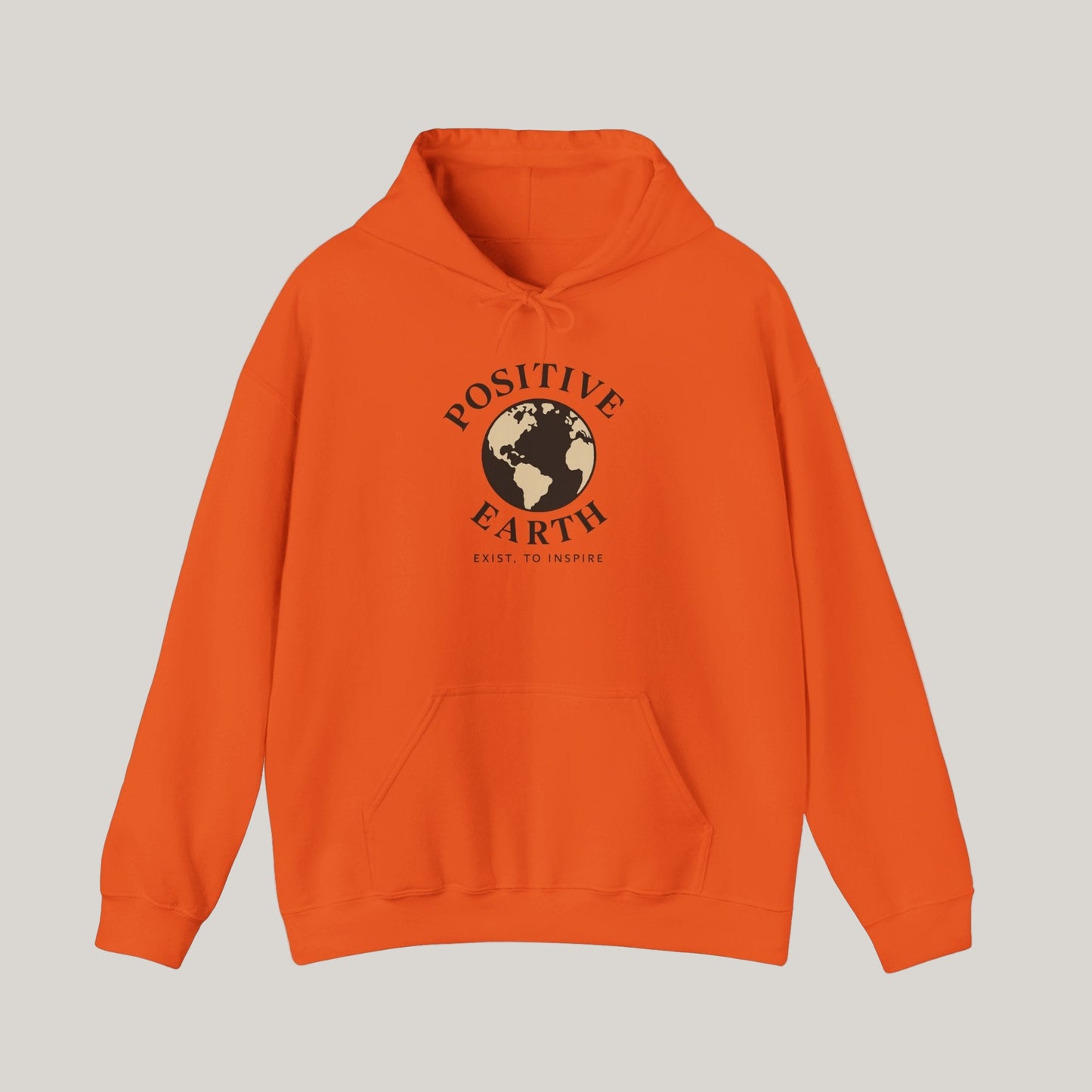 Positive Earth Hoodie - Eco-Friendly Sweatshirt, Earth Day Gift, Unisex Pullover, Sustainable Fashion, Comfort Wear Printify