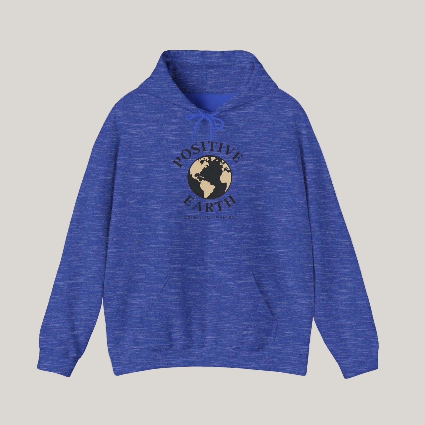 Positive Earth Hoodie - Eco-Friendly Sweatshirt, Earth Day Gift, Unisex Pullover, Sustainable Fashion, Comfort Wear Printify